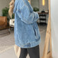 Limited time sale🔥Women's Casual Washed Denim Hooded Pullover with Pockets