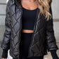 Women's casual cotton hooded jacket