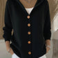 Women Cotton Plain Long Sleeve Comfy Casual Cardigan