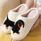 Cute, non-slip cotton slippers