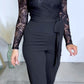 Women's Lace Off Shoulder Pant Jumpsuits
