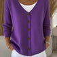 Women's Autumn Buttoned V-neck Cardigan Sweater