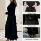 Women's solid color Long Sleeve Jumper & Pleated Bottom Dress