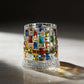 Hand-Painted Embossed Rotating Whiskey Glass – Minimal Luxury Crystal Tumbler with Smooth Spin Design
