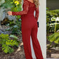 Women's Lace Off Shoulder Pant Jumpsuits