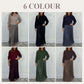 Women's solid color Long Sleeve Jumper & Pleated Bottom Dress