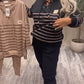 Casual two-piece striped sports sets