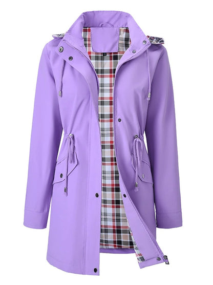 🧥LAST DAY SALE 50% OFF🌧️💧Ultimate Plaid Waterproof Jacket for Women🍃