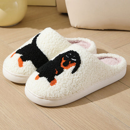 Cute, non-slip cotton slippers