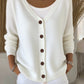 Women's Autumn Buttoned V-neck Cardigan Sweater
