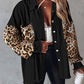 Women's Trendy Sequin Patchwork Coat with Raw Hem