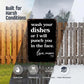 Funny 'Wash Your Dishes Or I'Ll Punch You In The Face' Metal Tin Sign