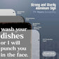Funny 'Wash Your Dishes Or I'Ll Punch You In The Face' Metal Tin Sign