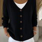Women's Autumn Buttoned V-neck Cardigan Sweater