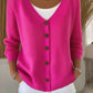Women's Autumn Buttoned V-neck Cardigan Sweater