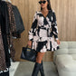Leopard Print Wrap V-Neck Waist Tie Dress