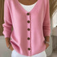 Women's Autumn Buttoned V-neck Cardigan Sweater