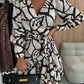 Leopard Print Wrap V-Neck Waist Tie Dress