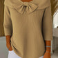 Women's solid color knit sweater