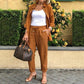 Women's cotton linen long sleeve blouse and pants set✨