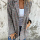 🍂Fall Lapel Collar Slim Button Plaid Small Suit For Women ✈️BUY 1  FREE SHIPPING✈️
