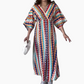 ⏰LAST DAY PROMOTION - 50%OFF💖Women's Printed Color-Block V-Neck Maxi Dress