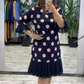 Women Polka Dot Pleated Splicing Dress