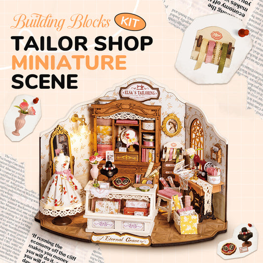 🎁Tailor Shop Miniature Scene Building Blocks Kit