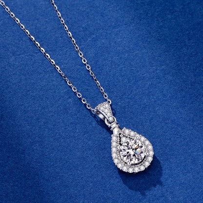 ⏰Limited Time Offer 50% OFF🎉🥰Sterling Silver Moissanite Drop Necklace