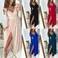🎁Hot Sale 40% OFF⏳V-Neck Solid Coloured Dress