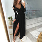 🎁Hot Sale 40% OFF⏳V-Neck Solid Coloured Dress