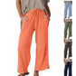 Women’s Comfortable Wide-Leg Elastic Waist Pants
