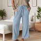 Women’s Comfortable Wide-Leg Elastic Waist Pants