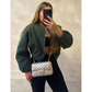 Women's Casual Zip Up Crop Jacket