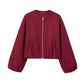 Women's Casual Zip Up Crop Jacket
