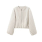 Women's Casual Zip Up Crop Jacket