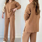 V-Neck Casual Slit Knitted Two-Piece Set - Effortless Elegance for Every Occasion