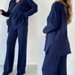 V-Neck Casual Slit Knitted Two-Piece Set - Effortless Elegance for Every Occasion