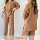 V-Neck Casual Slit Knitted Two-Piece Set - Effortless Elegance for Every Occasion