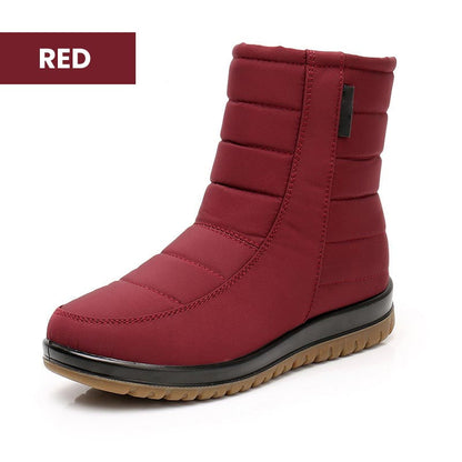 Women's Plush-Lined Non-slip Waterproof Snow Boots