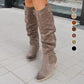 High Shaft Low Heel Side Zipper Women's Boots