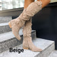 High Shaft Low Heel Side Zipper Women's Boots