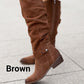 High Shaft Low Heel Side Zipper Women's Boots