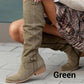 High Shaft Low Heel Side Zipper Women's Boots