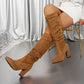 Women’s Stylish Solid Color High Heel Boots