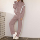 Stylish Jacket & Wide Leg Pants 2-Piece Set