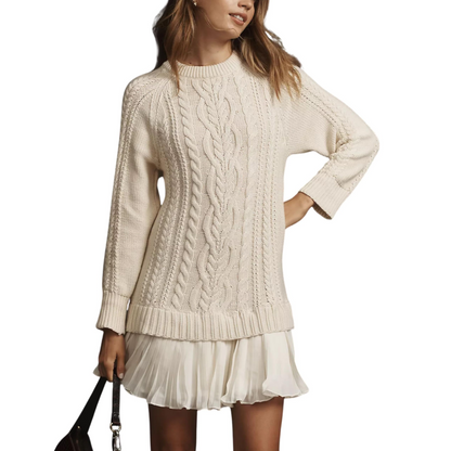 Women's Cable-Knit Mini Sweater Dress