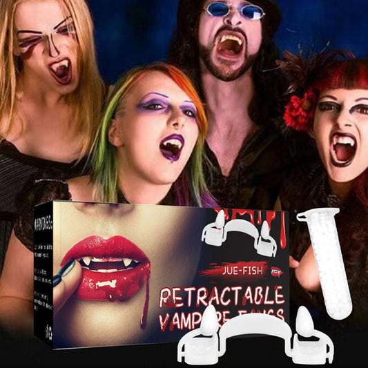 Retractable Vampire Fangs Halloween Prop