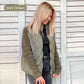 Women's Knit Patchwork Puffy Jacket