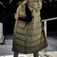 Stylish Puff Hooded Sleeveless Long Vest